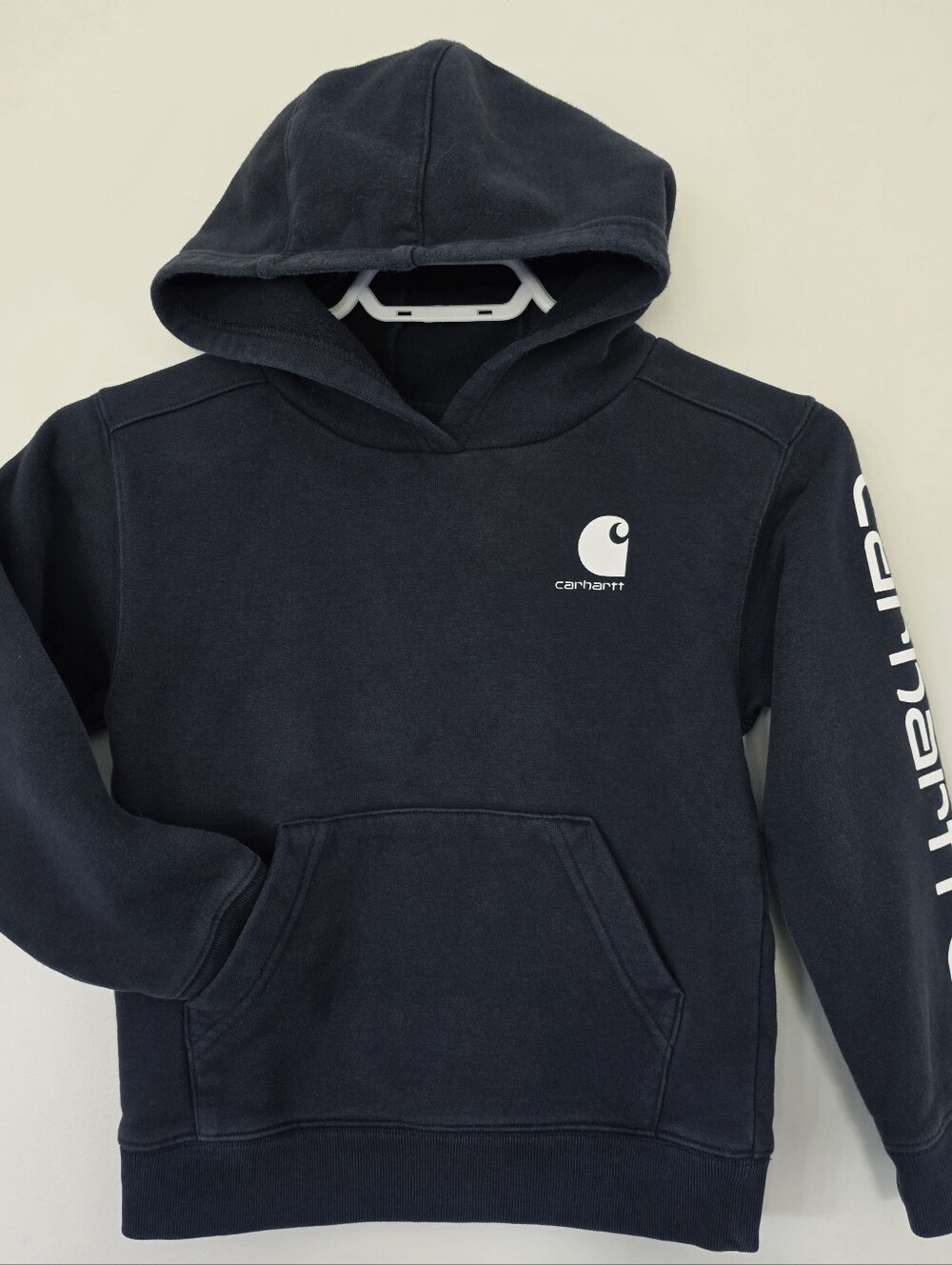 Kids Size 5 Carhartt Hoodie. Navy Blue. Excellent Condition.